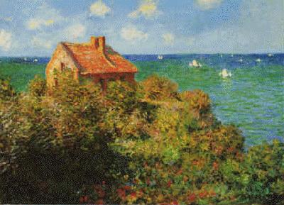Claude Monet Fisherman's Cottage on the Cliffs oil painting picture